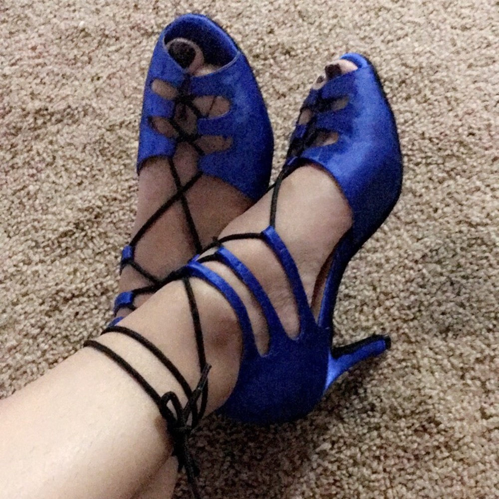*Make an offer* Blue dance heel salsa tango